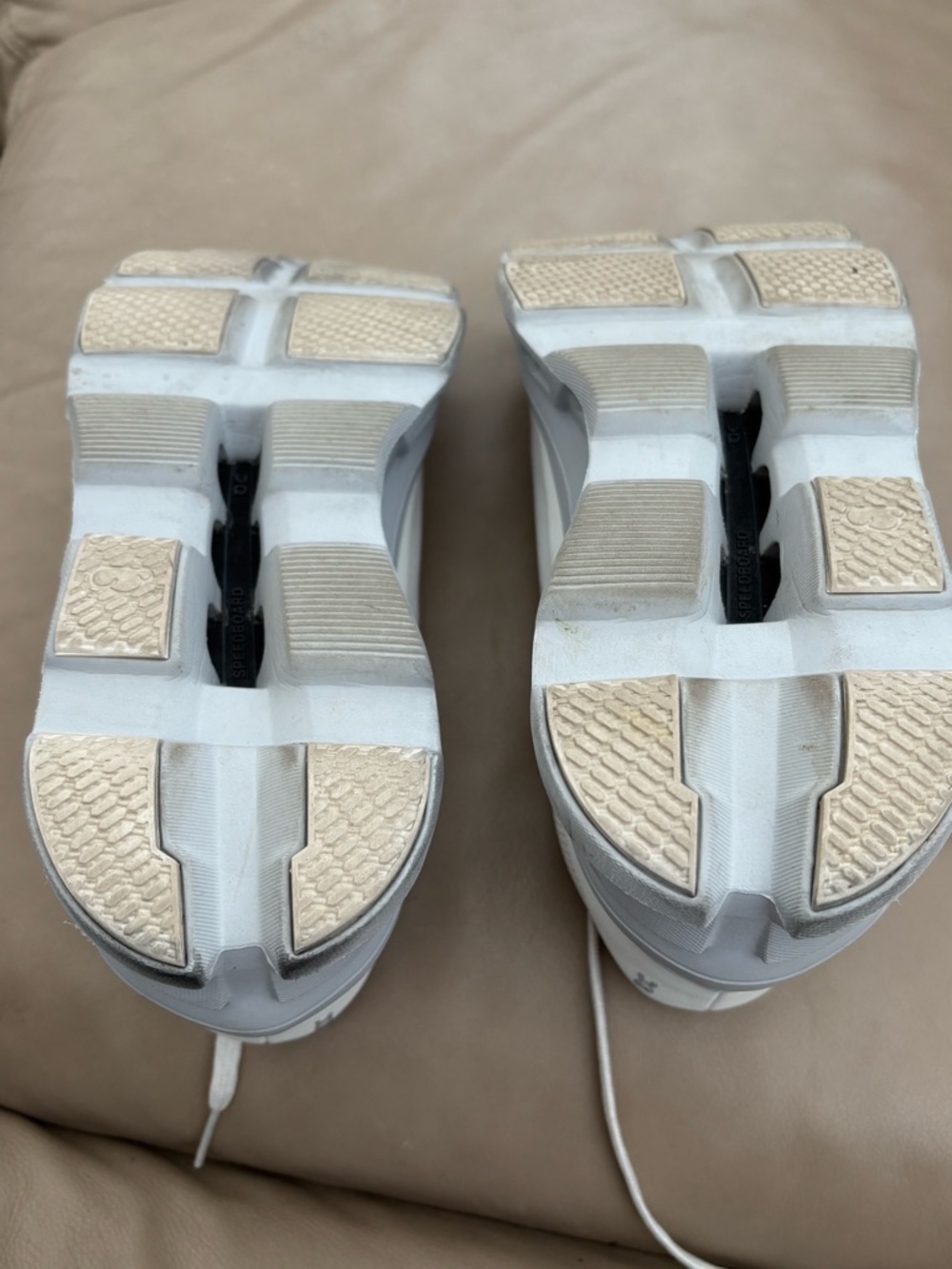 On Running Cloudmonster Women's Sneakers - White & Light Gray(limited edition) - Picture 5 of 5